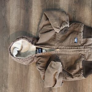 Walls Tough Wear  XS Kids 4/5 Grow System Duck COAT JACKET Hood Sherpa Lined
